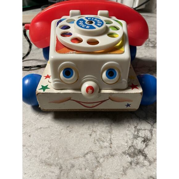 Vintage 1961 Fisher Price Chatter Phone Rotary Telephone Toy #747 Made Is USA - Picture 2 of 7